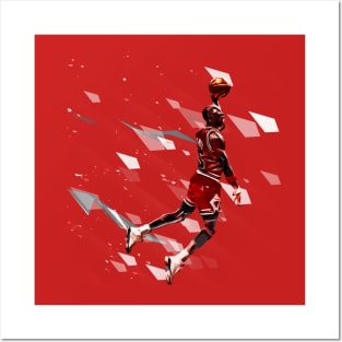 Micheal Jordan Abstract Poly Art Posters and Art